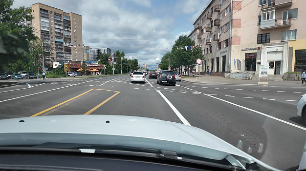На проспекте Ленина в Иванове поменялась дорожная разметка